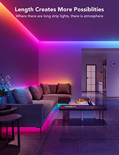 Govee RGBIC LED Strip Lights, Smart LED Lights for Bedroom, Bluetooth LED Lights APP Control, DIY Multiple Colors on One Line, Color Changing LED Strip Lighting Music Sync, Home Decor, 16.4ft