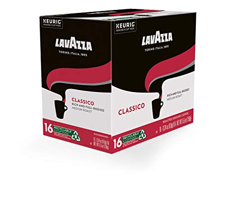 Lavazza Classico Single-Serve Coffee K-Cup® Pods for Keurig® Brewer, Caps Classico, 32 Count, Full-bodied medium roast with rich flavor and notes of dried fruit, Value Pack