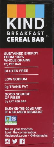 KIND Breakfast, Healthy Snack Bar, Almond Butter, Gluten Free Breakfast Bars, 8g Protein, 1.76 OZ Packs (6 Count)