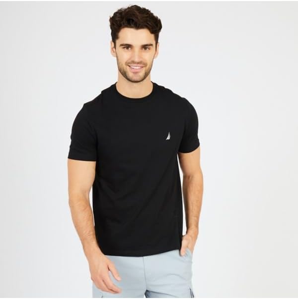 Nautica Men's Short Sleeve Solid Crew Neck T-Shirt