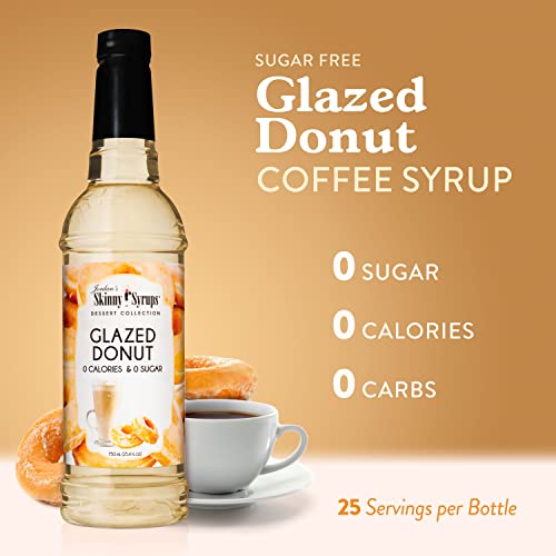 Jordan's Skinny Syrups Sugar Free Coffee Syrup, Cinnamon Dolce Flavor Drink Mix, Zero Calorie Flavoring for Chai Latte, Protein Shake, Food and More, Gluten Free, Keto Friendly, 25.4 Fl Oz, 1 Pack