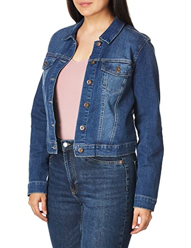 Jessica Simpson Women's Pixie Classic Feminine Fit Crop Jean Jacket