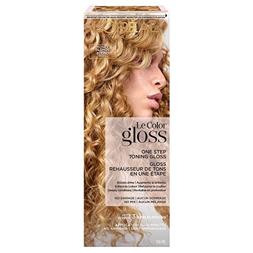 L'Oreal Paris Le Color Gloss One Step In-Shower Toning Hair Gloss, Neutralizes Brass, Conditions & Boosts Shine, Silver, 4 Ounce