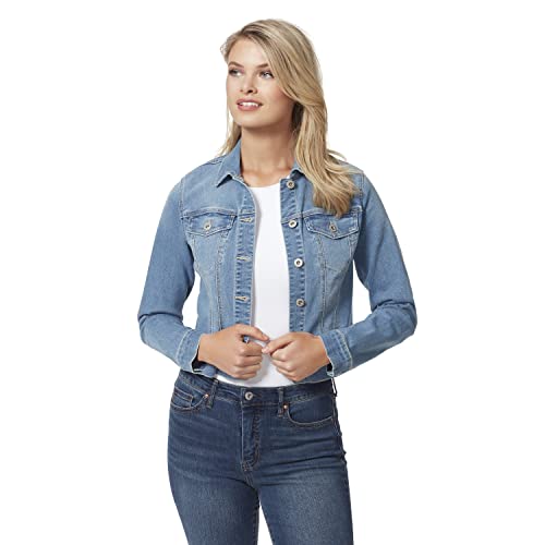 Jessica Simpson Women's Pixie Classic Feminine Fit Crop Jean Jacket