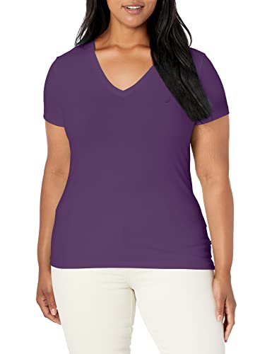 Nautica Women's Easy Comfort V-Neck Supersoft Stretch Cotton T-Shirt