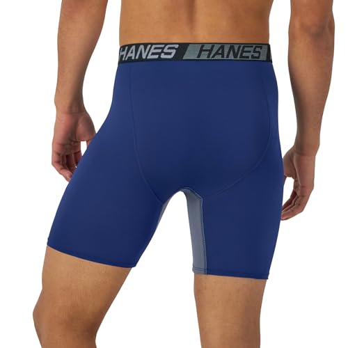 Hanes Men’s Total Support Pouch Boxer Briefs, X-Temp Cooling, Moisture-Wicking Underwear, Regular, Long-leg and Trunk, 3-Pack