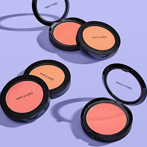 wet n wild Color Icon Blush, Effortless Glow & Seamless Blend infused with Luxuriously Smooth Jojoba Oil, Sheer Finish with a Matte Natural Glow, Cruelty-Free & Vegan - Pinch Me Pink