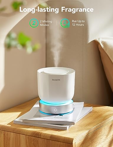 GoveeLife Smart Essential Oil Diffuser with Alexa Voice App Control for Home Office Bedroom, 300ml Quiet Cool Mist Aroma Diffuser with 2 Mist Modes, 24H Timer