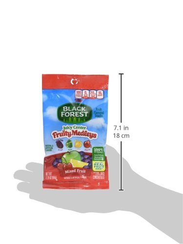 Black Forest Juicy Burst Fruit Snacks, Mixed Fruit Flavors, 0.8 Ounce Pouches (40 Count)