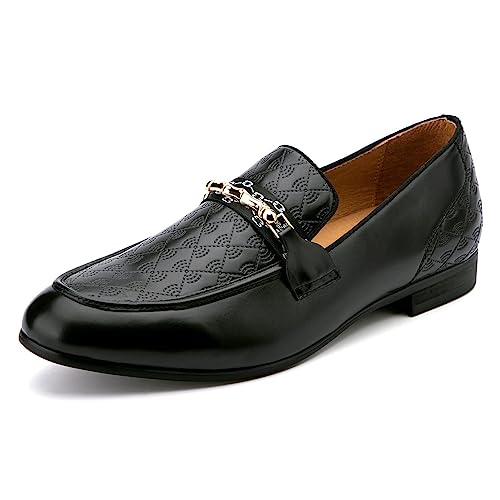 Meijiana Men's Fashion Classic Faux Leather Loafers and Weeding Dress Shoes for Men