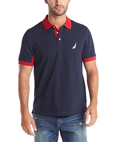 Nautica Men's Classic Fit Short Sleeve Performance Pique Polo Shirt