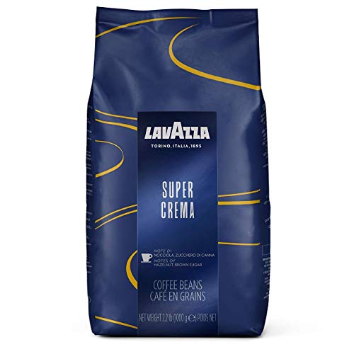 Lavazza Super Crema Whole Bean Coffee Blend, light-Medium Espresso Roast, 2.2 Pound (Pack of 1) ,Premium Quality, Aromatic, Mild and creamy