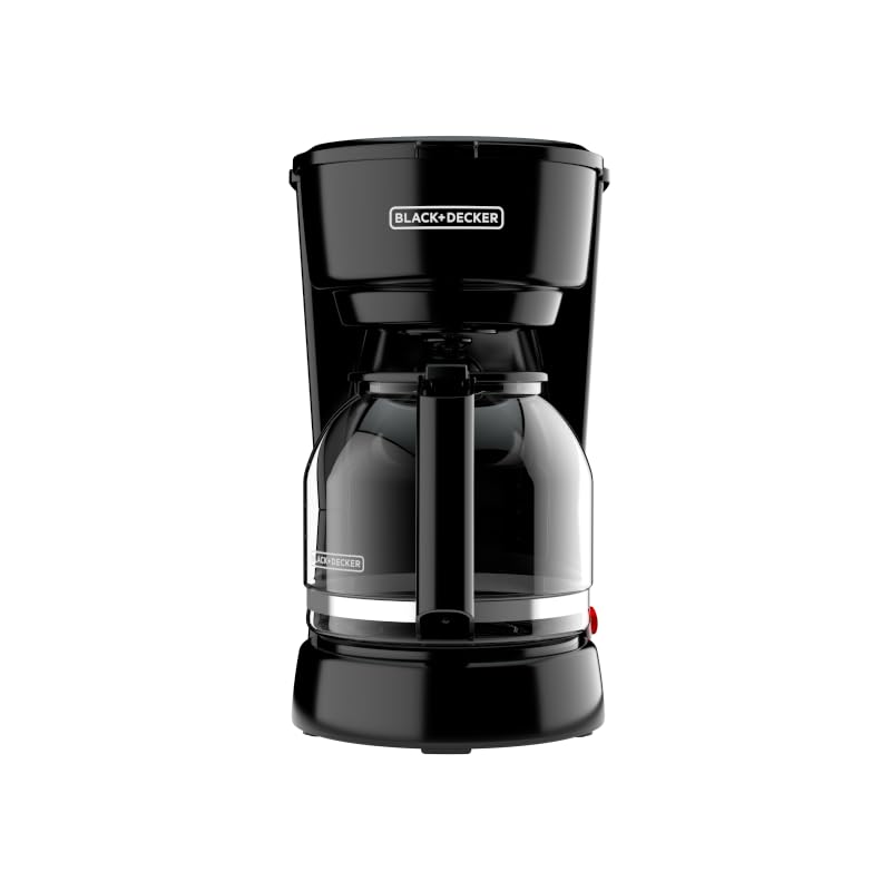 BLACK+DECKER 12-Cup Coffee Maker with Easy On/Off Switch, Easy Pour, Non-Drip Carafe with Removable Filter Basket, Black