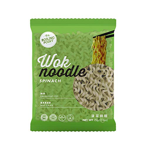 BOILING POINT Wok Noodle Package, Healthy Asian Ramen, No Preservatives, Non-Fried Instant Noodles, Stir Fry, Set Includes Original BP Wok Noodles, 2.1 oz.(Pack of 5)