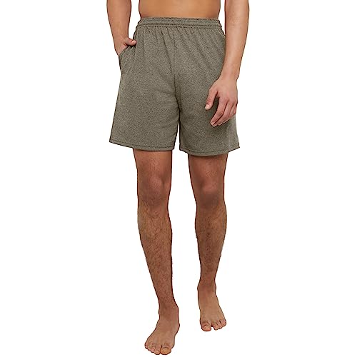 Hanes Men's Athletic Shorts, Favorite Cotton Jersey Shorts, Pull-On Knit Shorts with Pockets, Knit Gym Shorts, 7.5" Inseam