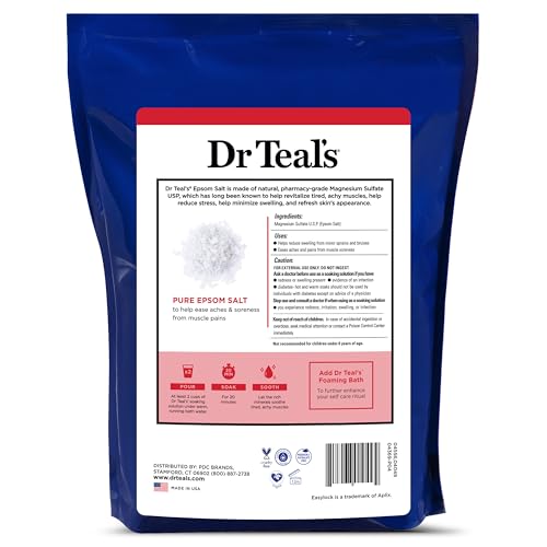 Dr Teal's Pure Epsom Salt Soak, Soothe & Comfort with Oat Milk & Argan Oil, 3 lbs