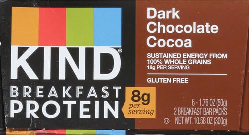 KIND Breakfast, Healthy Snack Bar, Almond Butter, Gluten Free Breakfast Bars, 8g Protein, 1.76 OZ Packs (6 Count)