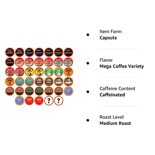 Two Rivers Coffee Flavored Coffee Pods Compatible with Keurig K Cup Brewers, Assorted Variety Pack Flavored Coffee, 40 Count