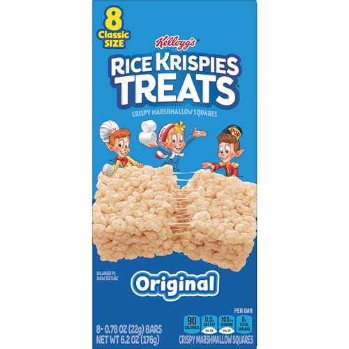 Rice Krispies Treats Crispy Marshmallow Squares, Kids Snacks, Snack Bars, Original (54 Bars)
