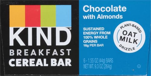 KIND Breakfast, Healthy Snack Bar, Almond Butter, Gluten Free Breakfast Bars, 8g Protein, 1.76 OZ Packs (6 Count)