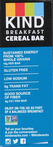 KIND Breakfast, Healthy Snack Bar, Almond Butter, Gluten Free Breakfast Bars, 8g Protein, 1.76 OZ Packs (6 Count)