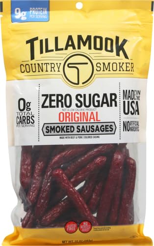 Tillamook Country Smoker Keto Friendly Zero Sugar Smoked Sausages, Original, 10 Ounce