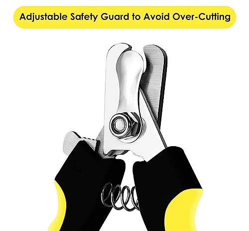 Candure Dog Nail Clippers Professional Pet Nail Clipper Suitable for Large to Medium Dogs, Cats, Rabbits and Guinea Pigs - Safety Lock/Protective Guard to Avoid Over Cutting