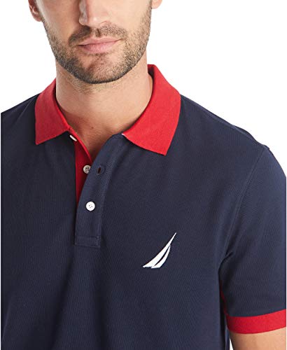 Nautica Men's Classic Fit Short Sleeve Performance Pique Polo Shirt