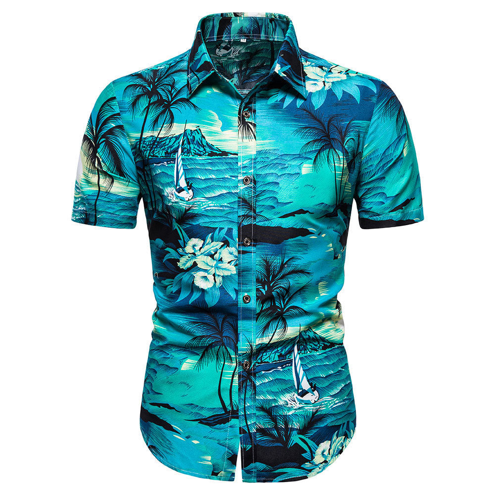 Men's Beach Shirt Hawaiian Short Sleeve