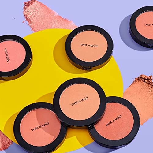 wet n wild Color Icon Blush, Effortless Glow & Seamless Blend infused with Luxuriously Smooth Jojoba Oil, Sheer Finish with a Matte Natural Glow, Cruelty-Free & Vegan - Pinch Me Pink