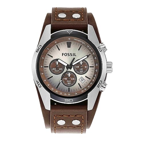 Fossil Coachman Men's Watch with Genuine Leather Bracelet Cuff