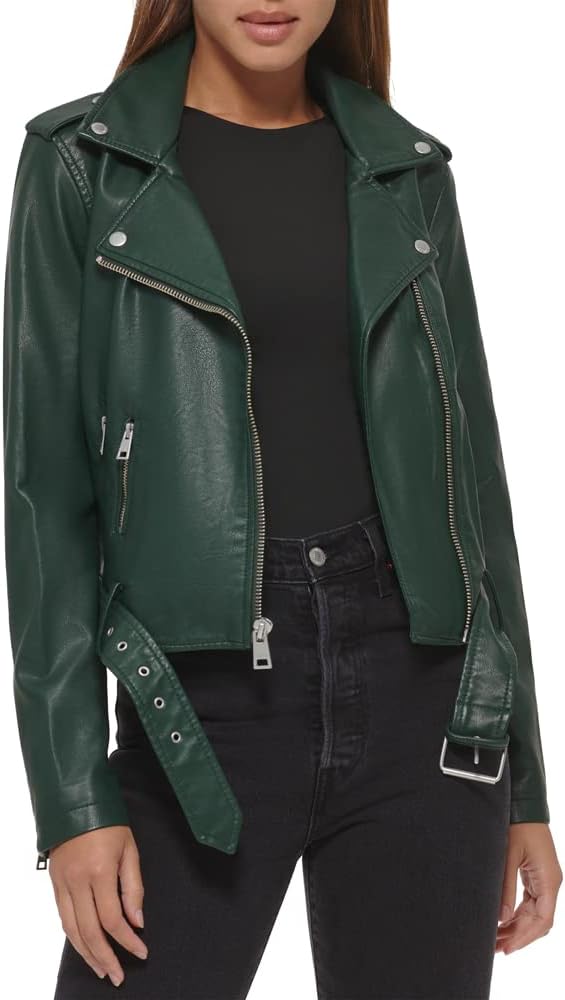 Levi's Women's Belted Faux Leather Moto Jacket (Regular & Plus Size)