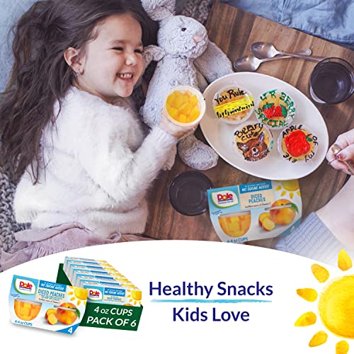 Dole Fruit Bowls No Sugar Added Variety Pack Snacks, Peaches, Mandarin Oranges & Cherry Mixed Fruit, 4oz 12 Cups, Gluten & Dairy Free, Bulk Lunch Snacks for Kids & Adults