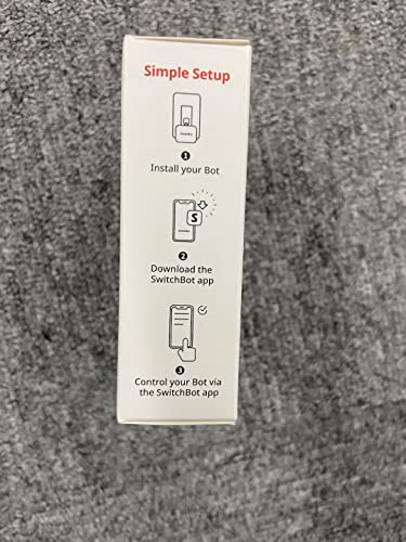 SwitchBot Smart Switch Button Pusher - Bluetooth Fingerbot for Rocker Switch/One-Way Button, Automatic Light Switch, Timer and APP Control, Works with Alexa When Paired with SwitchBot Hub (White)