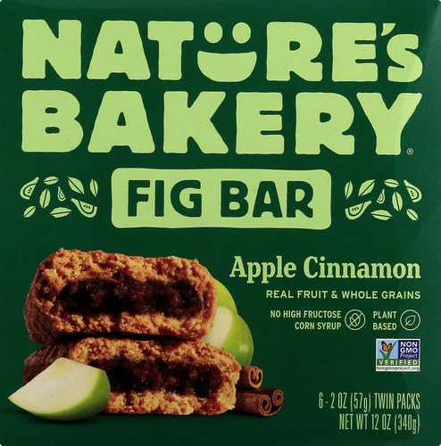 Natureâ€™s Bakery Whole Wheat Fig Bars, Blueberry, Real Fruit, Vegan, Non-GMO, Snack bar, Twin packs- 12 count