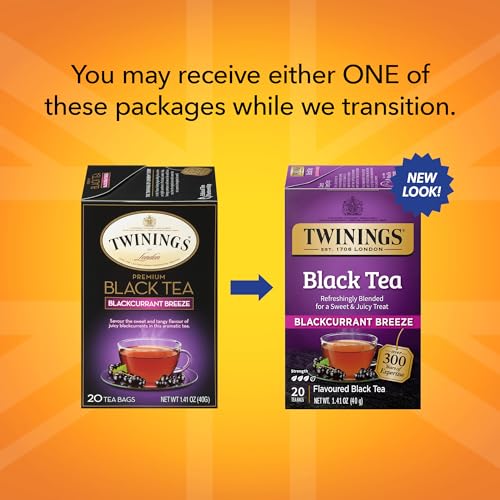 Twinings Decaffeinated English Breakfast Individually Wrapped Black Tea Bags, 20 Count Pack of 6, Flavourful & Robust