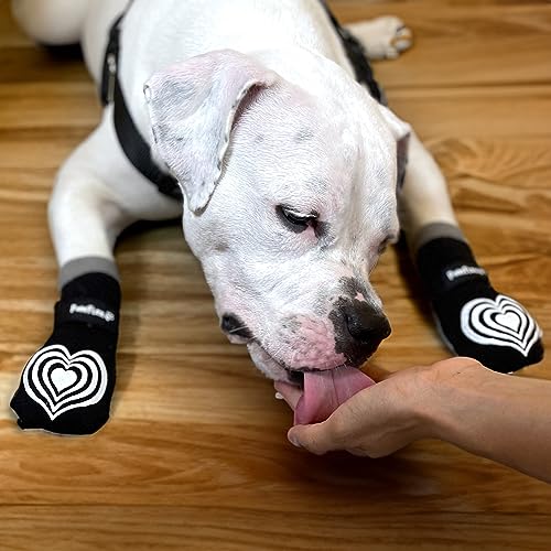 Medical First-Aid Double Sided Anti-Slip Cotton Dog Socks | PawFlex Comfy Pawz Silicone Nonslip at Inner Cuff for No Twisting or Sliding Off | Pet Paw Protection |Wound Care | Traction Control