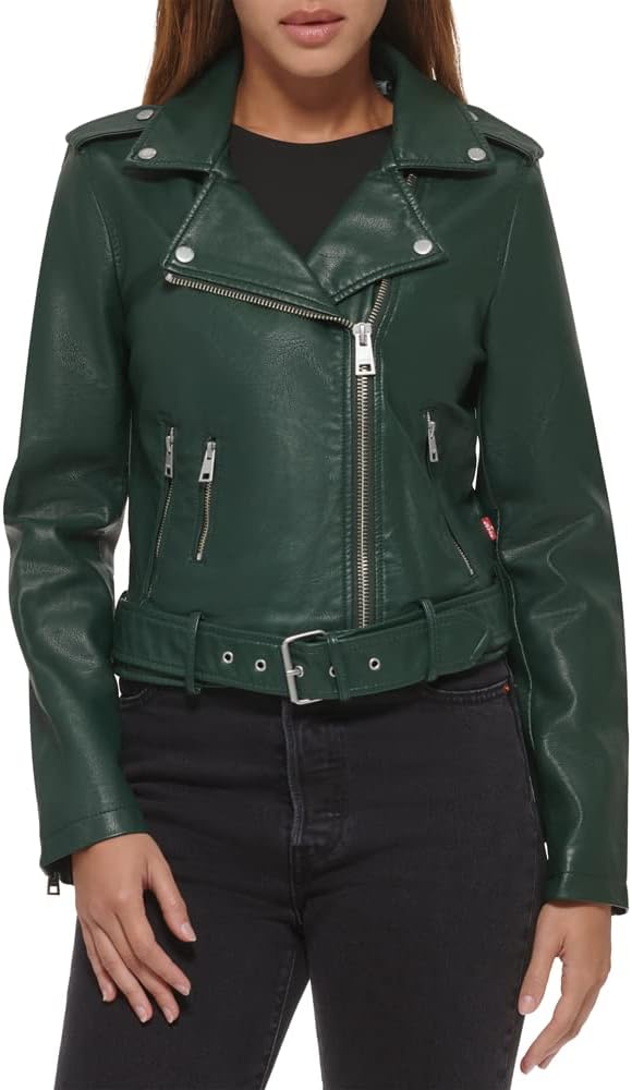 Levi's Women's Belted Faux Leather Moto Jacket (Regular & Plus Size)