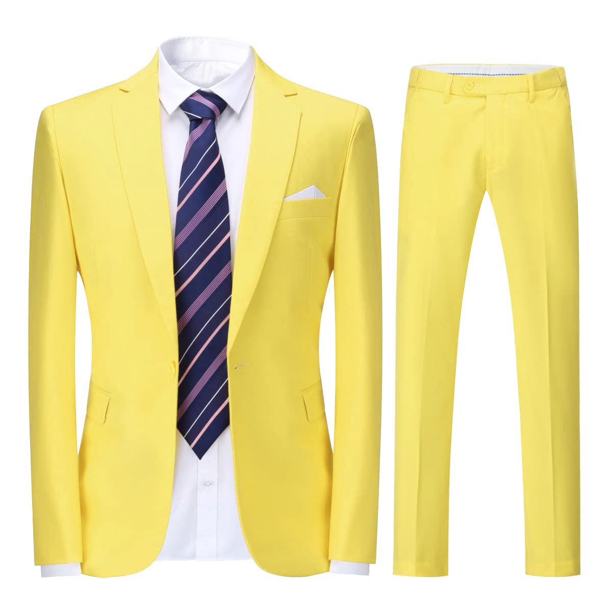 Cloudstyle Men's Suit Single-Breasted One Button Center Vent 2 Pieces Slim Fit Formal Suits