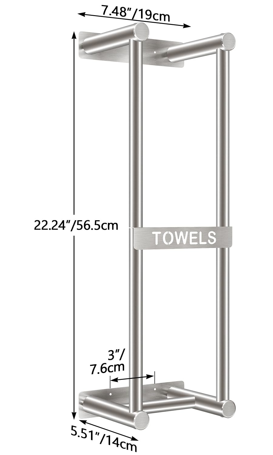 Bathroom Towel Storage Rack, STWWO Towel Racks for Bathroom Wall Mounted 30 inch with Shelf Can Holds 6 Large Towels, Wall Towel Rack for Rolled Towels, Black