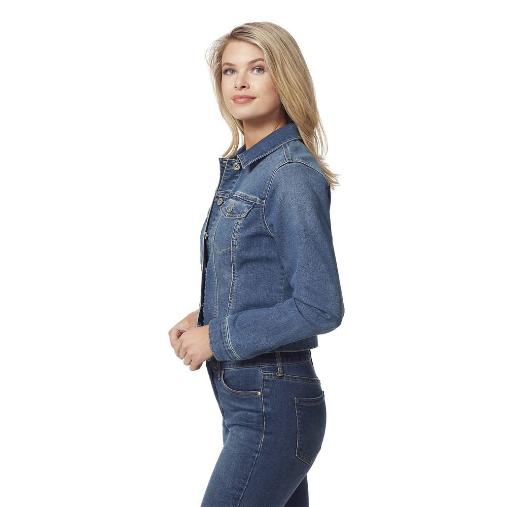 Jessica Simpson Women's Pixie Classic Feminine Fit Crop Jean Jacket