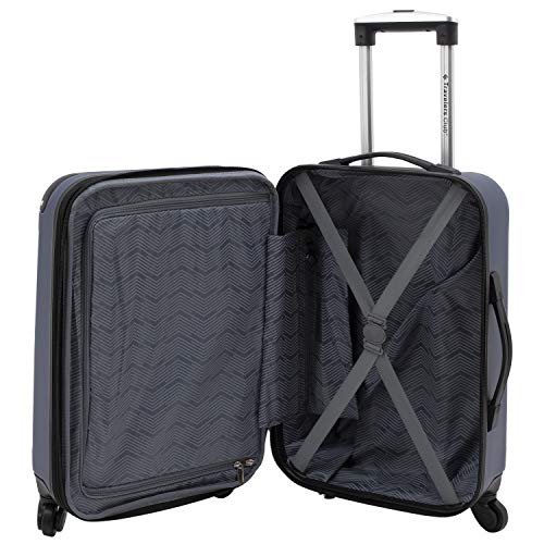 Travelers Club Chicago Hardside Expandable Spinner Luggages, Black, 20" Carry-On