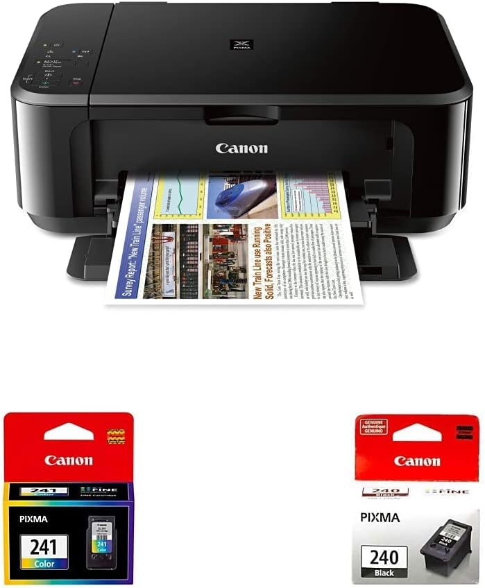 Canon Pixma MG3620 Wireless All-In-One Color Inkjet Printer with Mobile and Tablet Printing, Black