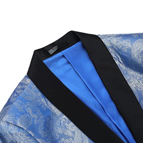 Cloudstyle Mens 2 Piece Paisley Dress Suit One Button Party Wedding Blazer Pants Sets