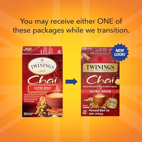 Twinings Decaffeinated English Breakfast Individually Wrapped Black Tea Bags, 20 Count Pack of 6, Flavourful & Robust