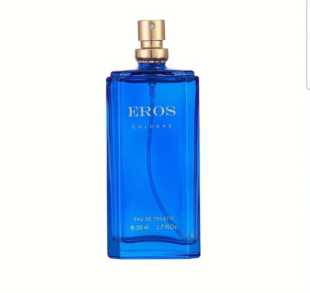 EROS Designer like 1.69oz Eau Toilette Cologne for men, Refreshing long lasting fragrances with Oriental Notes for a unique blend of Notes. (2 scents available) (BLUE)