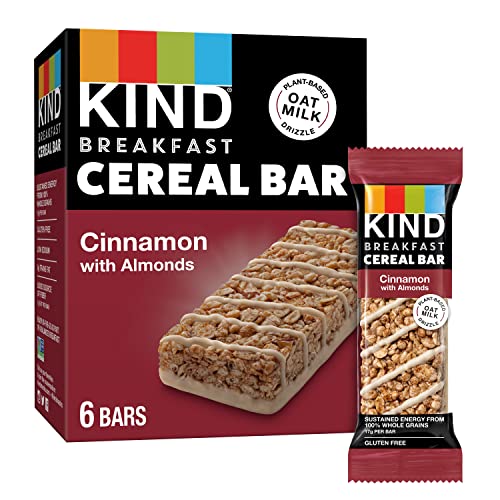 KIND Breakfast, Healthy Snack Bar, Almond Butter, Gluten Free Breakfast Bars, 8g Protein, 1.76 OZ Packs (6 Count)