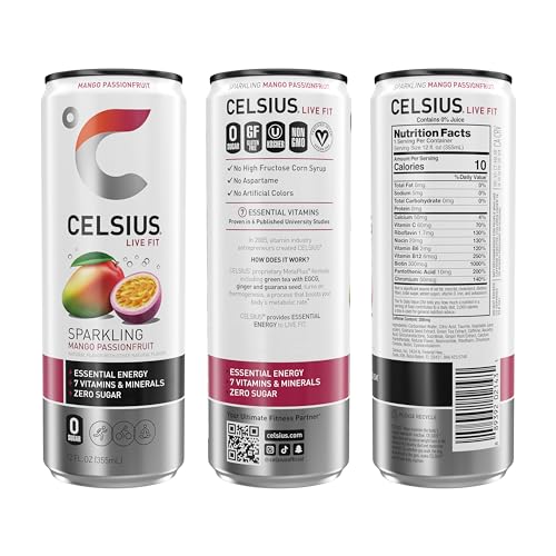 CELSIUS Assorted Flavors Official Variety Pack, Functional Essential Energy Drinks, 12 Fl Oz (Pack of 12)