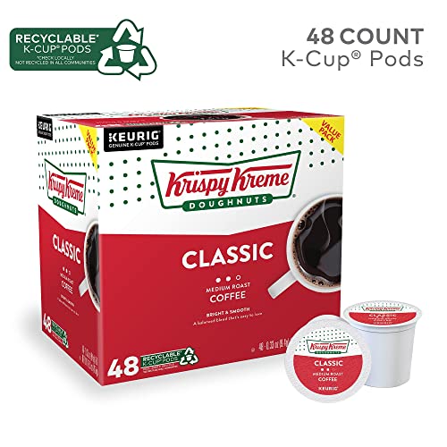 Krispy Kreme Classic, Single-Serve Keurig K-Cup Pods, Medium Roast Coffee Pods, 32 Count