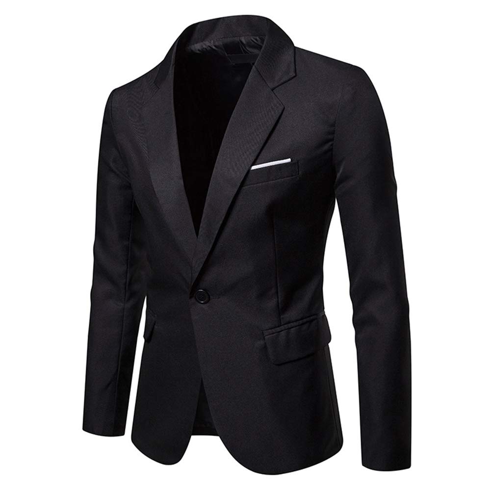 Cloudstyle Mens Casual Slim Fit Suit Jacket 1 Button Daily Blazer Business Sport Coat Tops